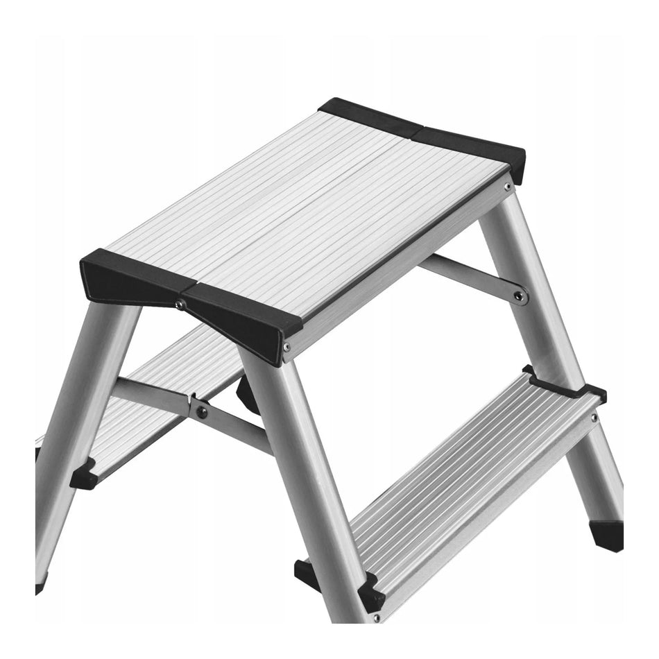 AWTools Huisladder 2 treden 125 kg aluminium