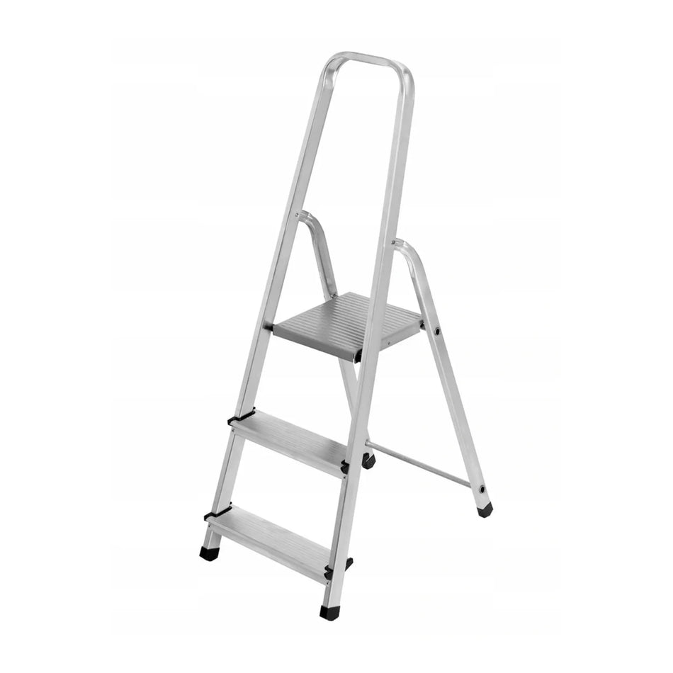 AWTools Aluminium vrijstaande ladder 3 treden 125 kg