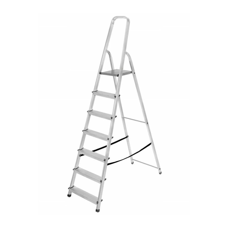 AWTools Aluminium vrijstaande ladder 7 treden 125 kg