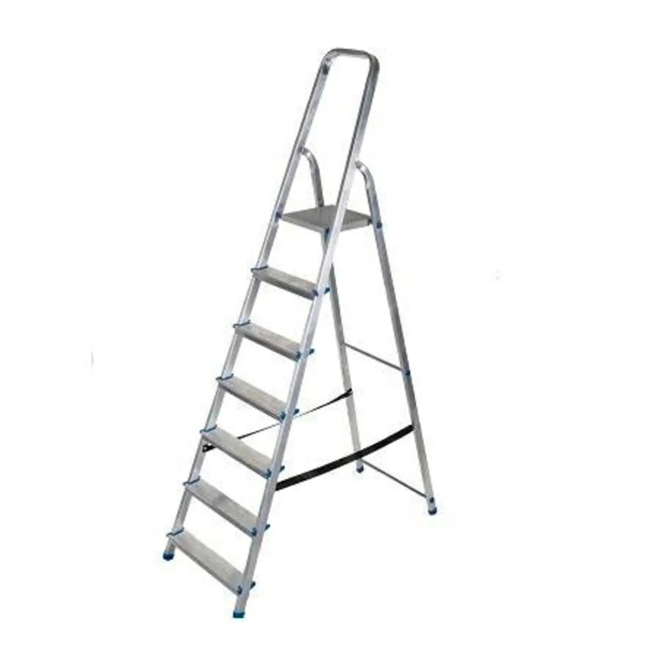 AWTools Aluminium vrijstaande ladder 7 treden 150 kg