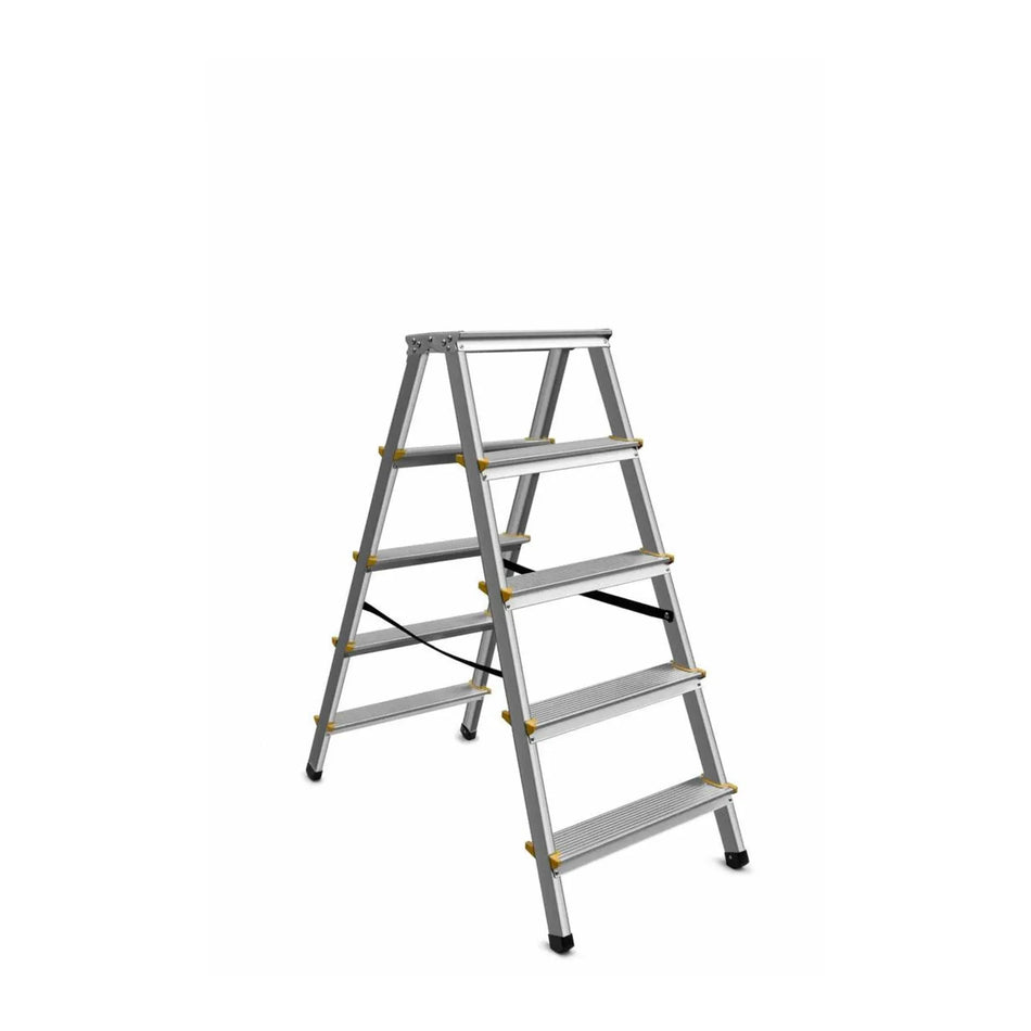 AWTools Huishoudtrap 150 kg 5 treden aluminium