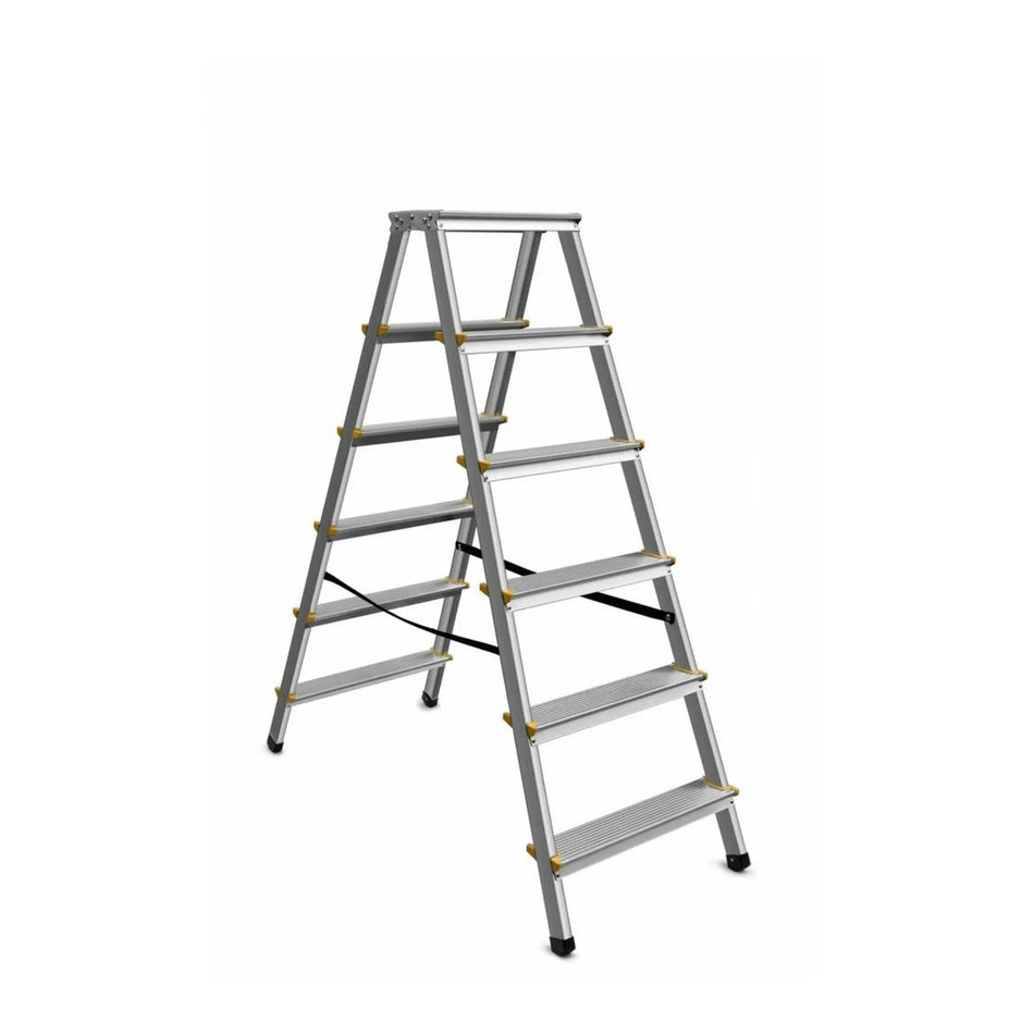 AWTools Huishoudtrap 150 kg 6 treden aluminium