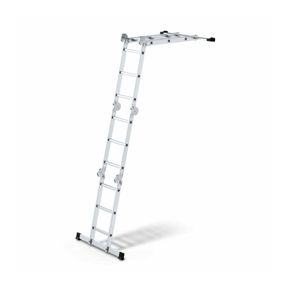 AWTools Aluminium Multifunctionele Scharnierladder 4x3 treden