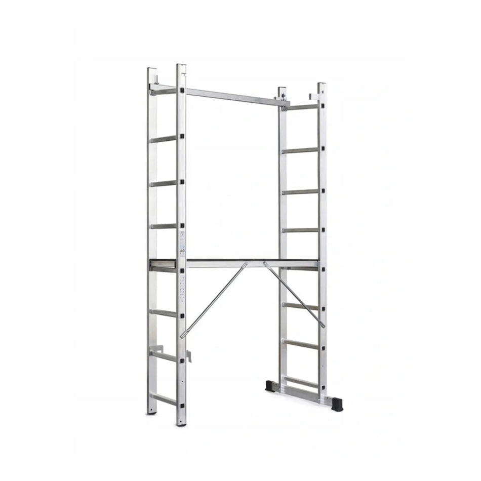 AWTools Aluminium steiger ladder 2x7 treden 150 kg 298 cm