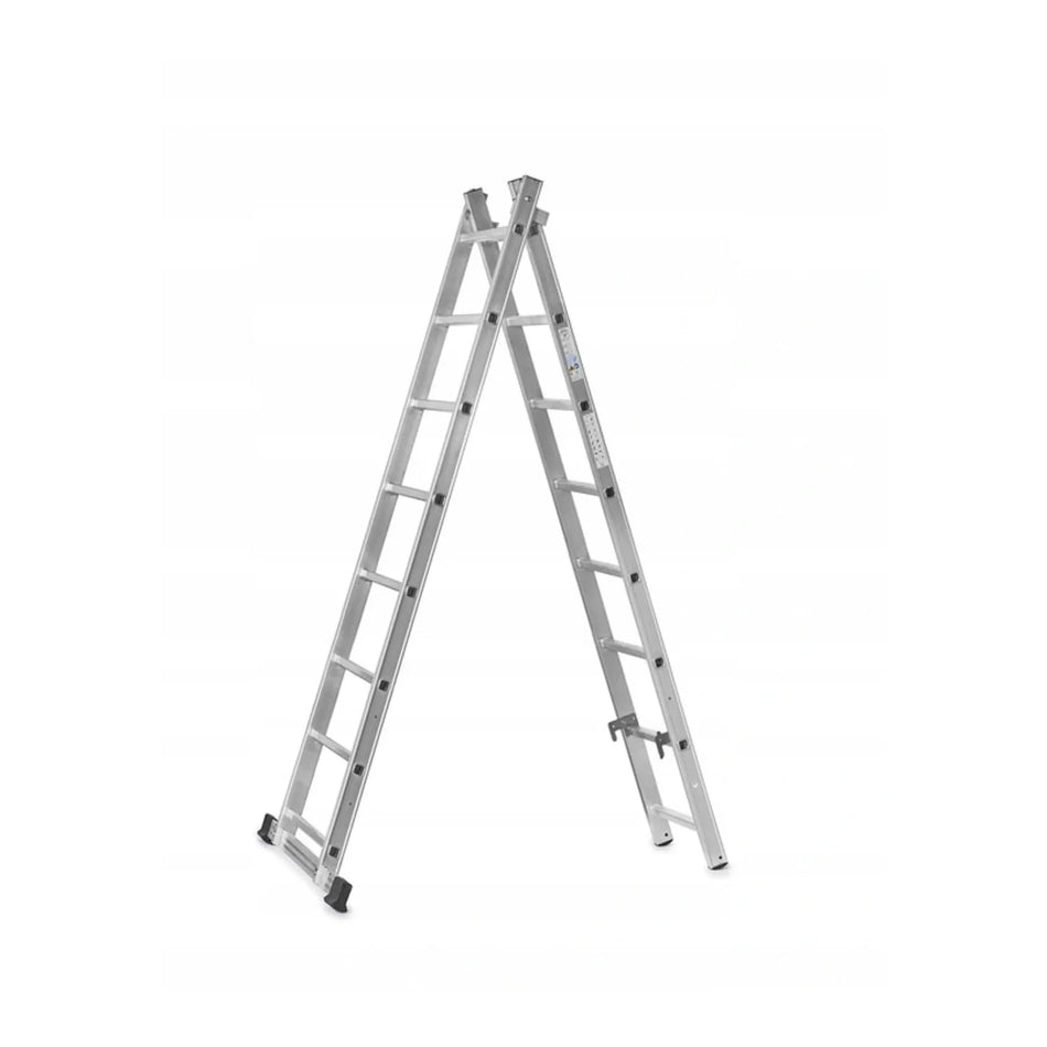 AWTools Aluminium steiger ladder 2x7 treden 150 kg 298 cm