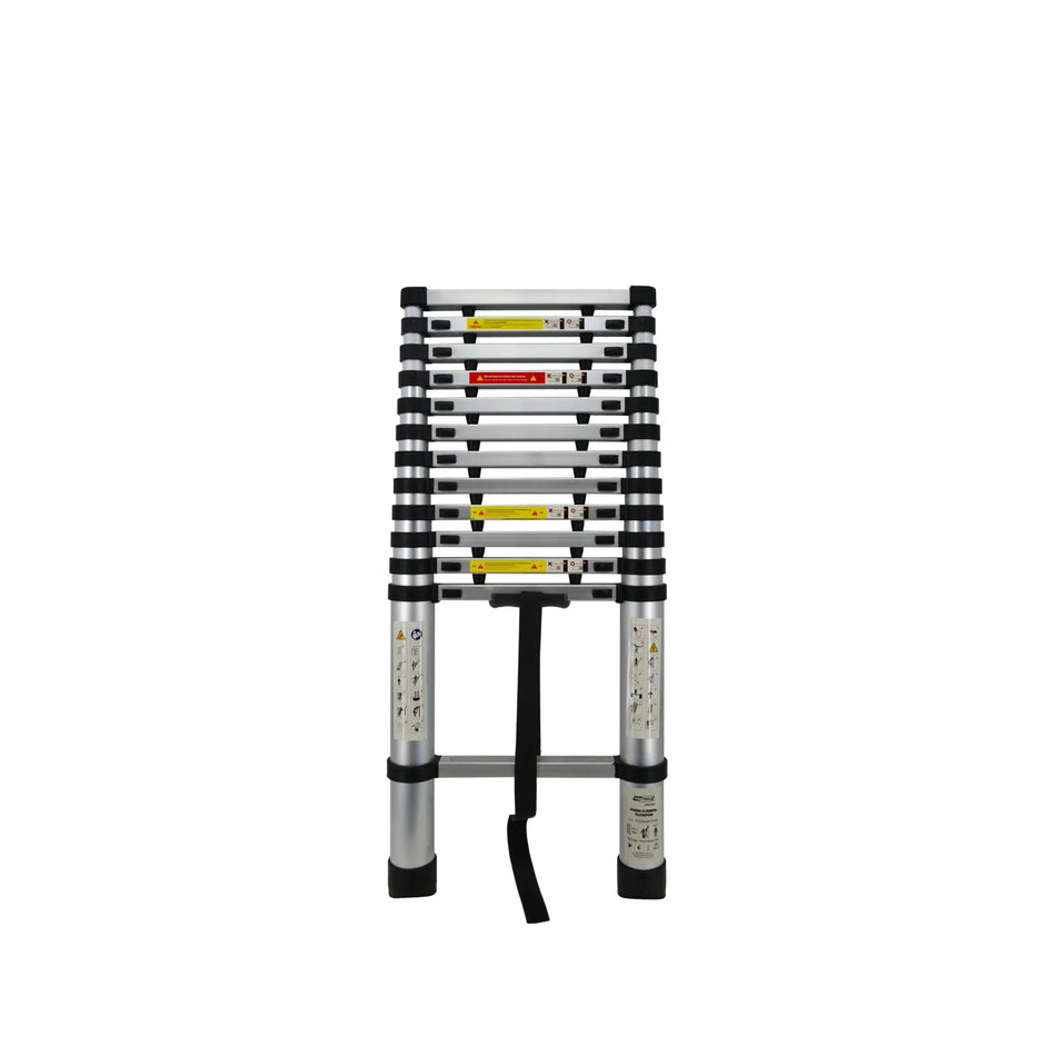 AWTools Aluminium Telescoopladder 3,8 m met 13 treden