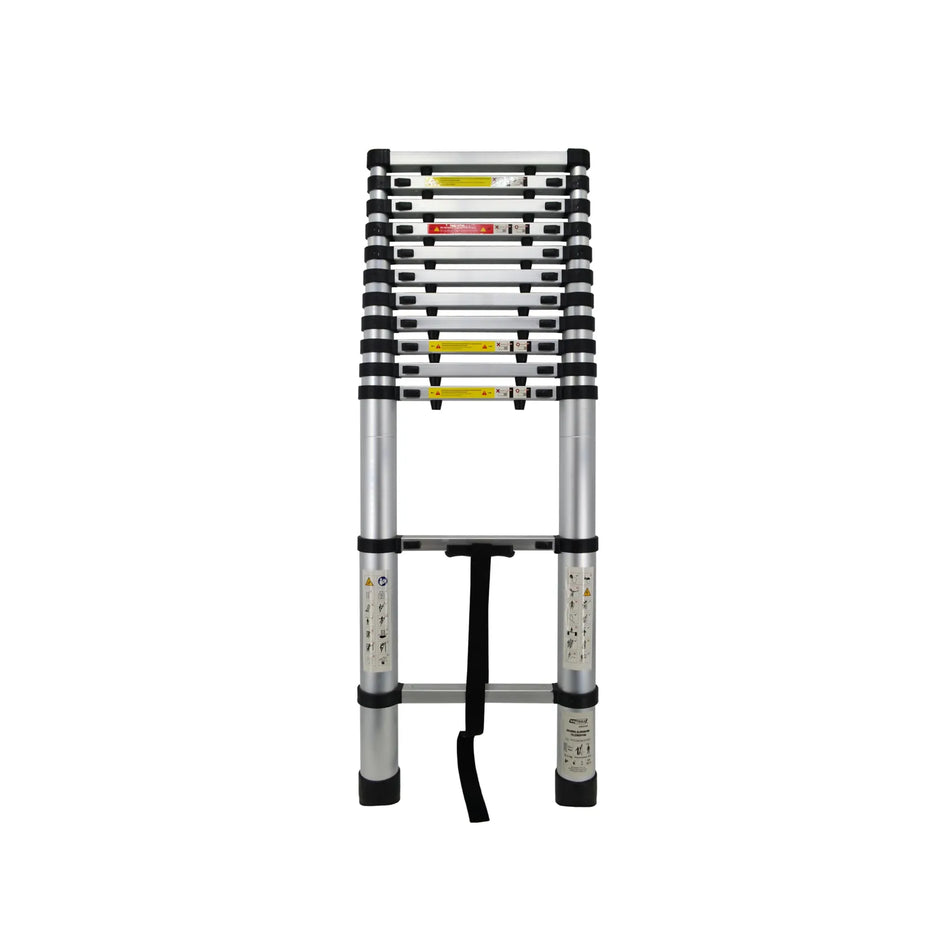 AWTools Aluminium Telescoopladder 3,8 m met 13 treden