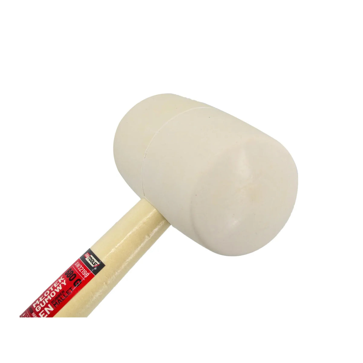 Hammer met witte harde rubberkop 455 gram