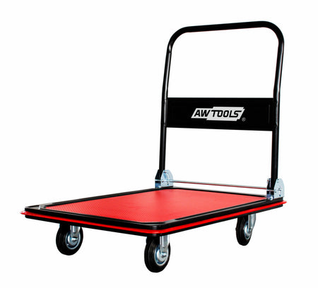 AWTools Magazijnwagen 4-wiel voor 300 kg platform 91,5x61,5cm