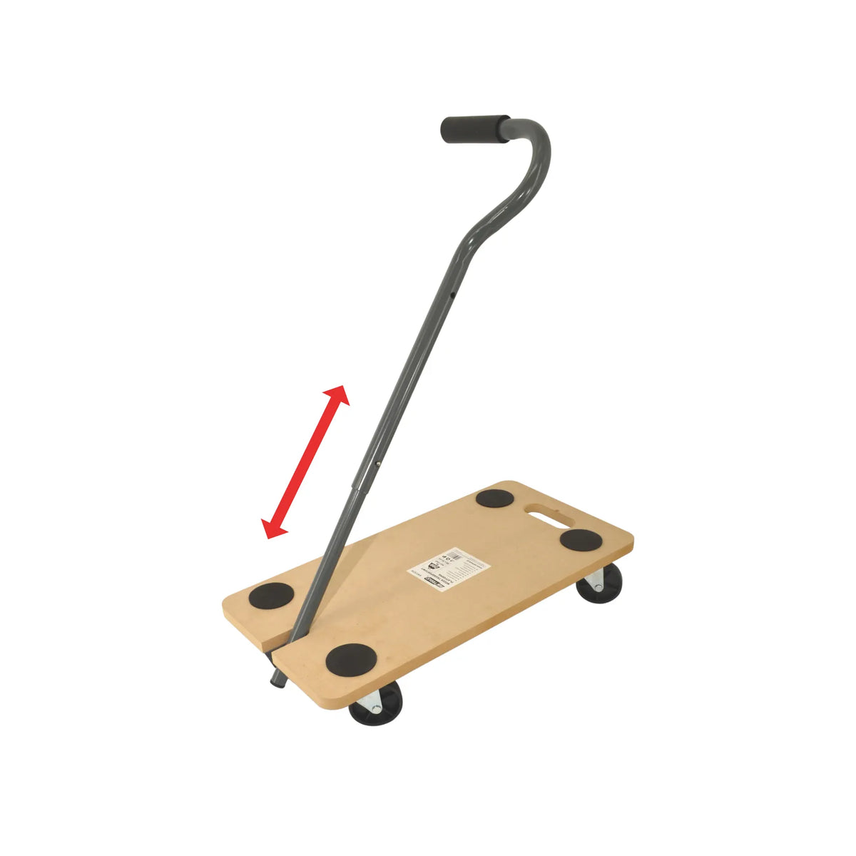 AWTools Transportkar platform met dissel 200 kg MDF 580x300 mm