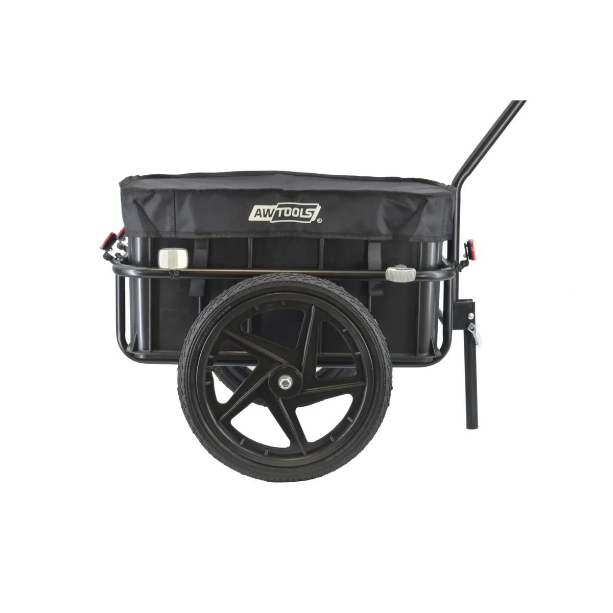 AWTools Transportkar met kunststof bak 70 liter en 100 kg draagvermogen