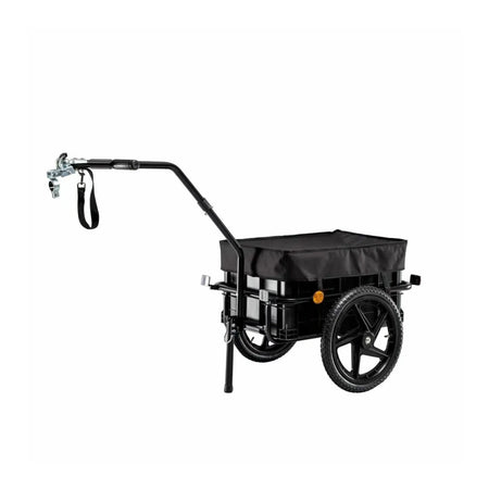 AWTools Transportkar voor fiets 100kg met 70 liter kunststof bak