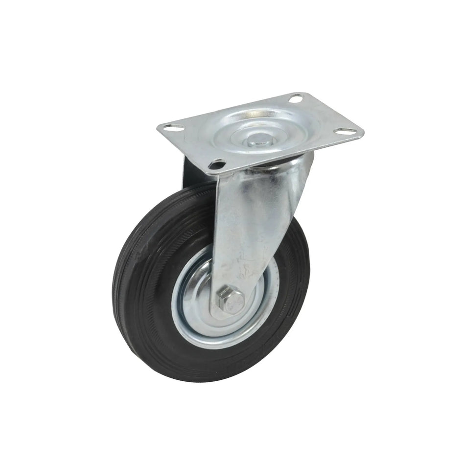 AWTools Zwenkwiel met zwarte rubberband 75 mm