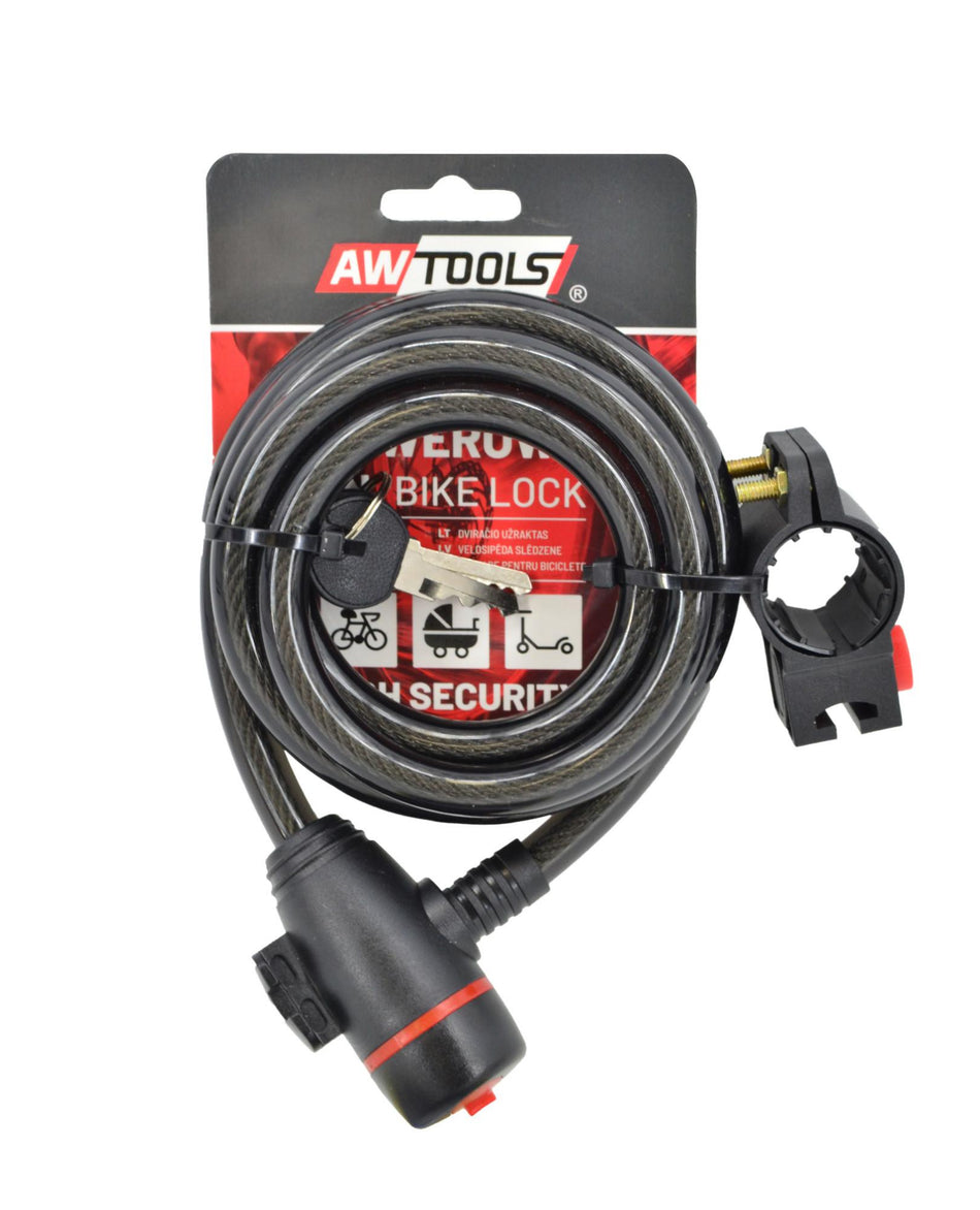 AWTools Fietsslot met framehouder 12mm x 180cm