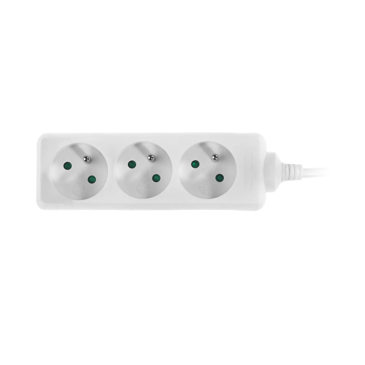 AWTools verlengsnoer met aarding wit 5,0m 3x1mm