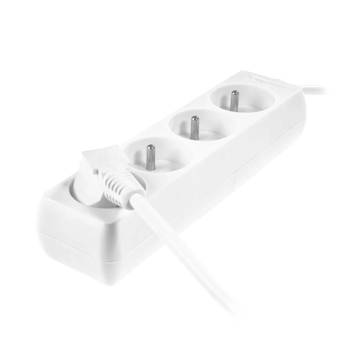 AWTools verlengsnoer met 4 geaarde stopcontacten 5,0m wit