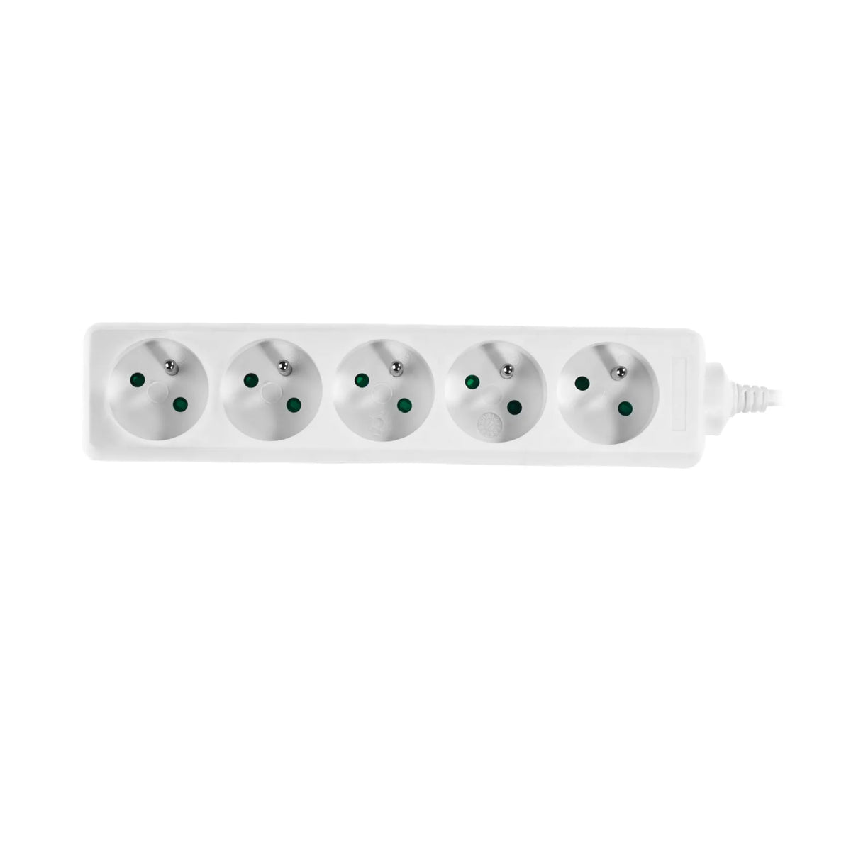 AWTools verlengsnoer met 5 geaarde stopcontacten 1,5m wit