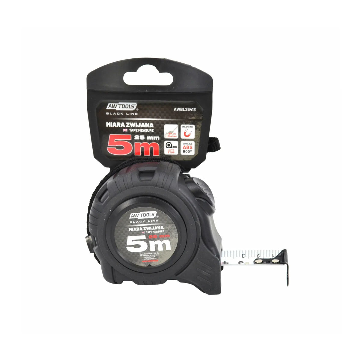 Meetlint magnetisch met AutoStop 7,5m x 25 mm