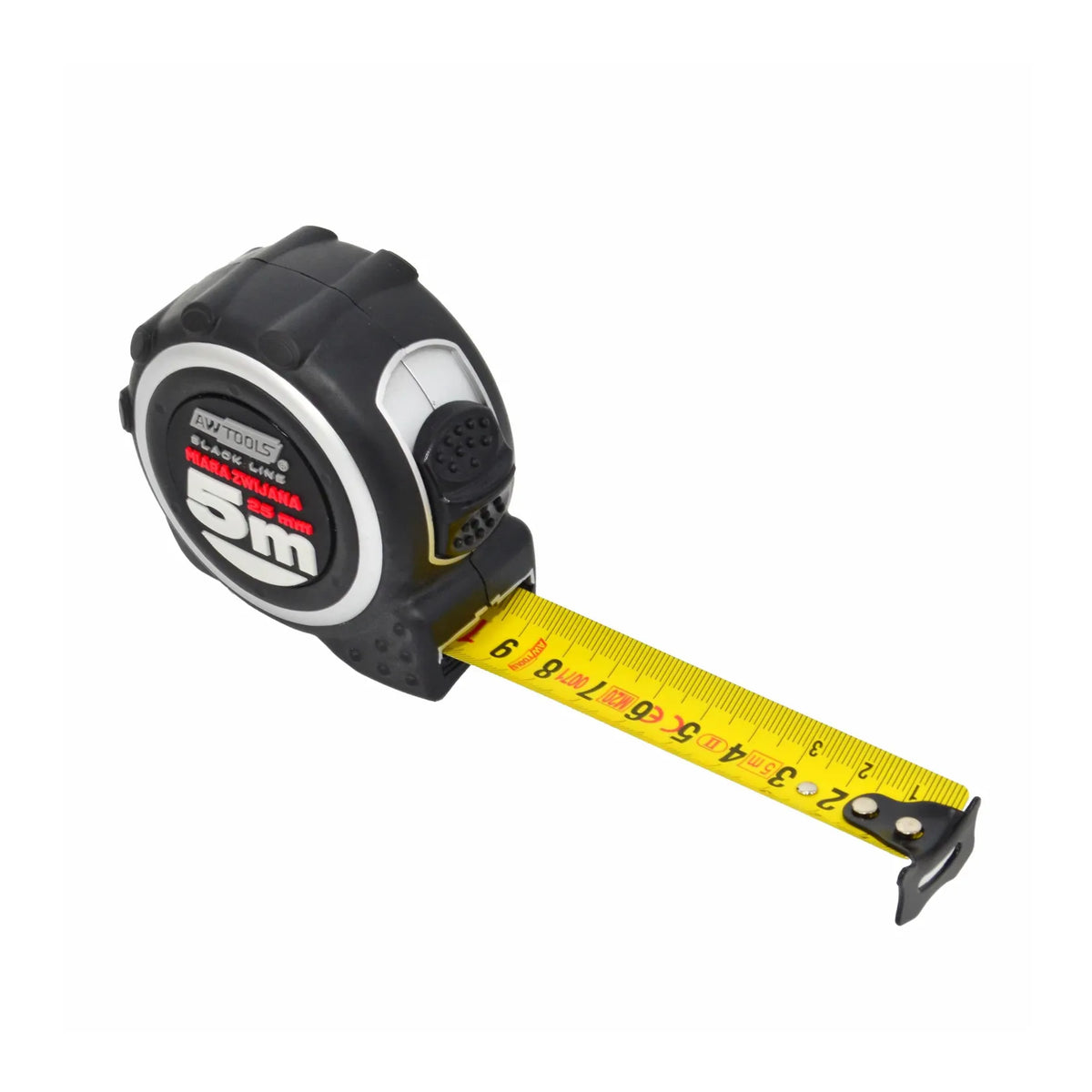 Dubbelzijdige rolmaat met ABS behuizing en TPR 5m x 25 mm