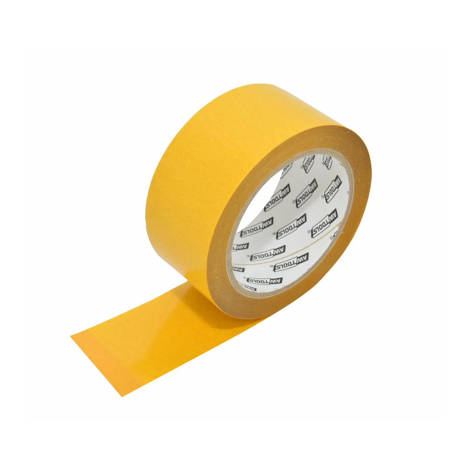 AWTools Dubbelzijdige tape voor binnengebruik 48mmx10m geel