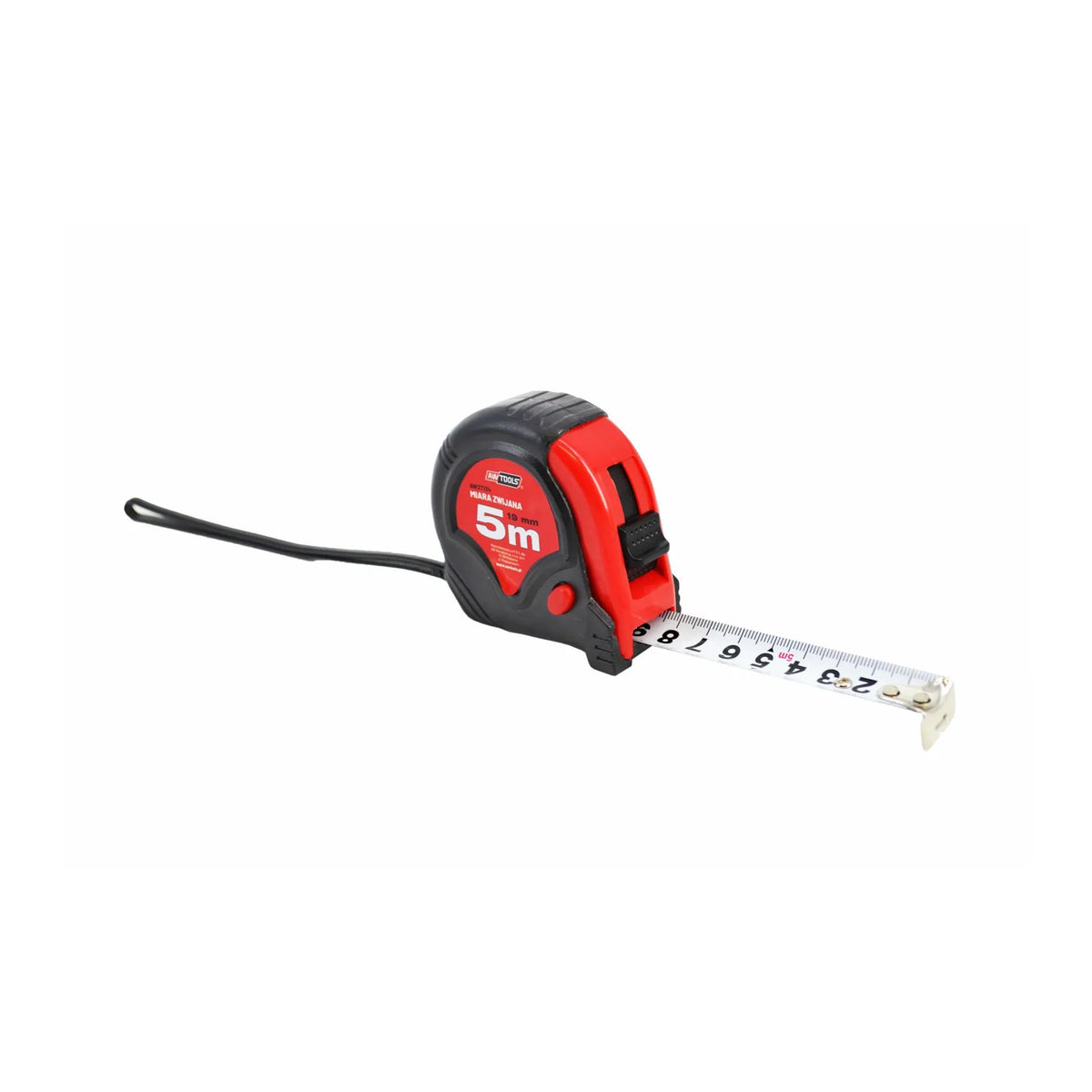 Rolmaat met ABS-behuizing en antislip TPR 7,5m x 25 mm