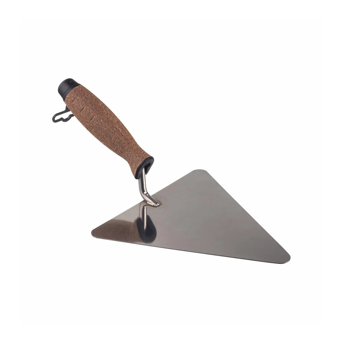 AWTools driehoekige RVS metseltroffel 200 mm met kurken handgreep
