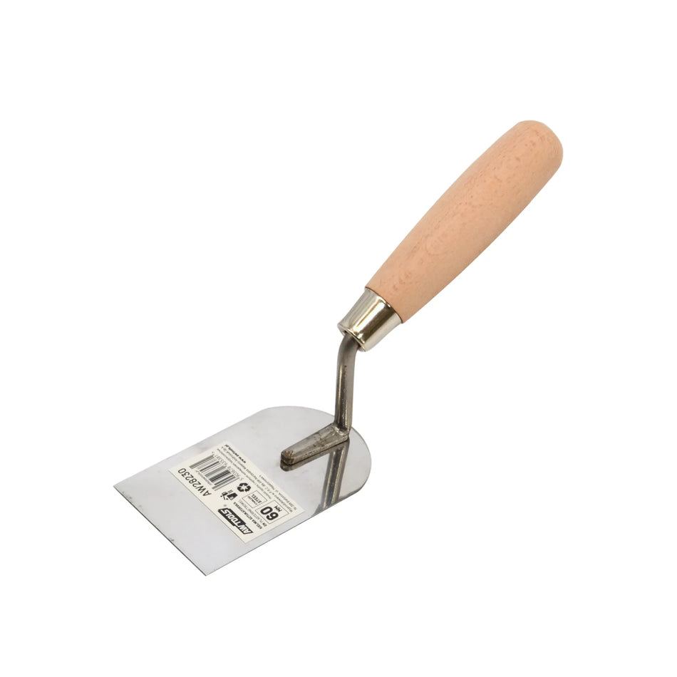 AWTools RVS stukadoorstroffel 60 mm met houten handgreep