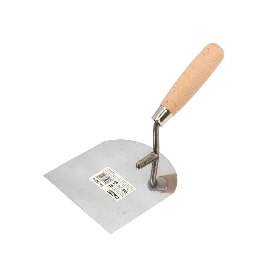 AWTools RVS stukadoorstroffel 120 mm met houten handgreep
