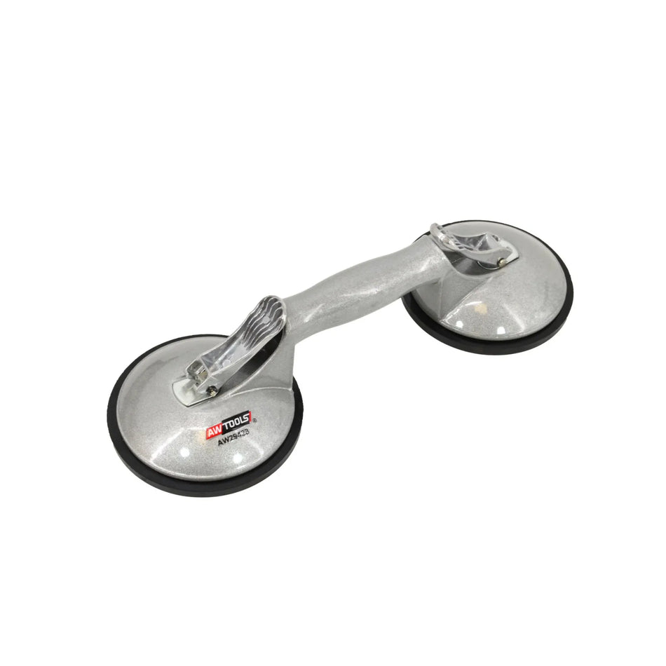 AWTools Zuignap voor glas dubbel 135kg aluminium 125mm