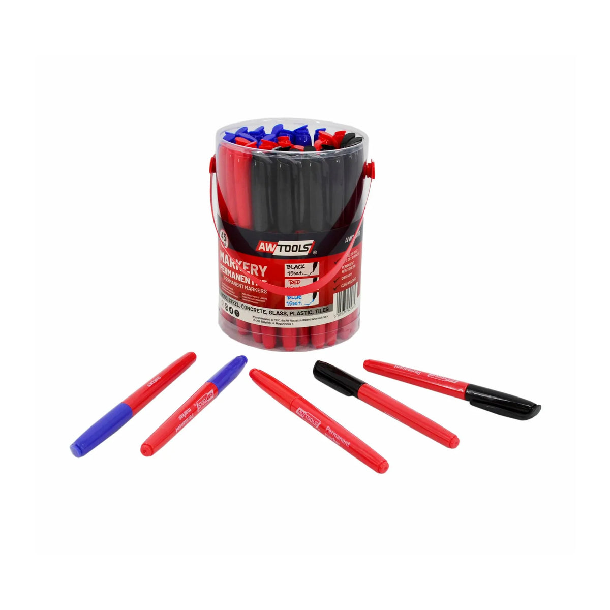 Handmarkeerpennen dun mix 45 stuks