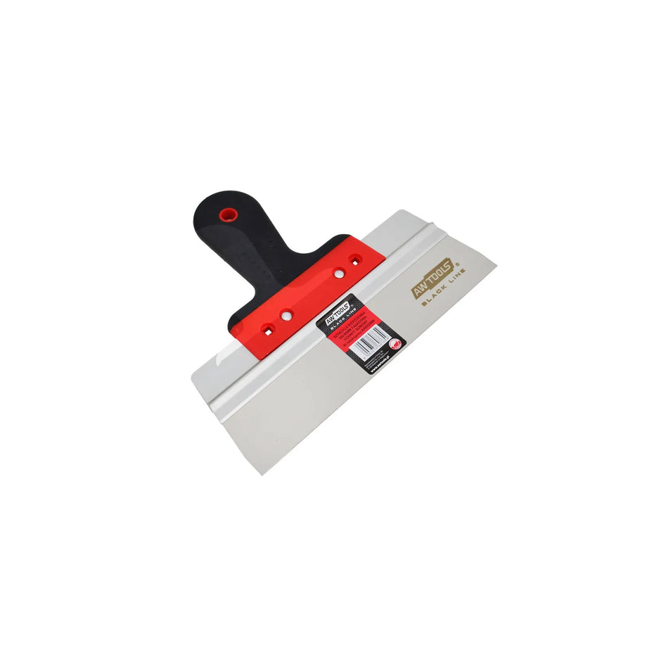 AWTools RVS afwerkspatel 250x60mm met rubberen handgreep