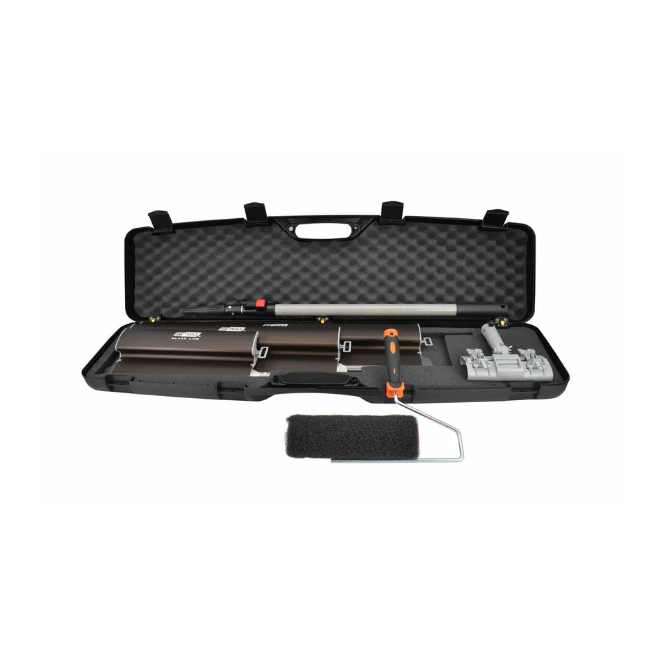 AWTools Aluminium Plamuurmessenset TytanX met Roller Black Line