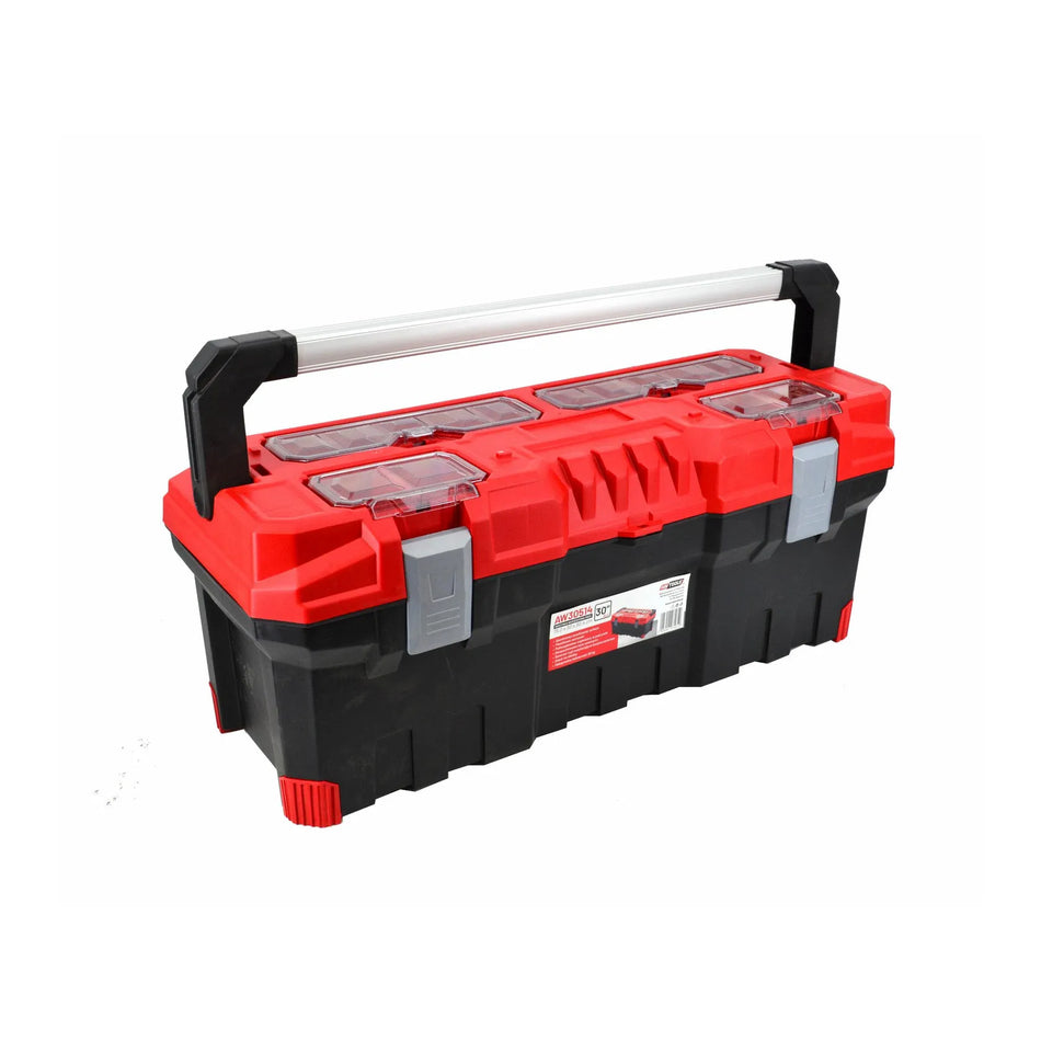 AWTools gereedschapskist van ABS met aluminium handvat 75x30x30cm