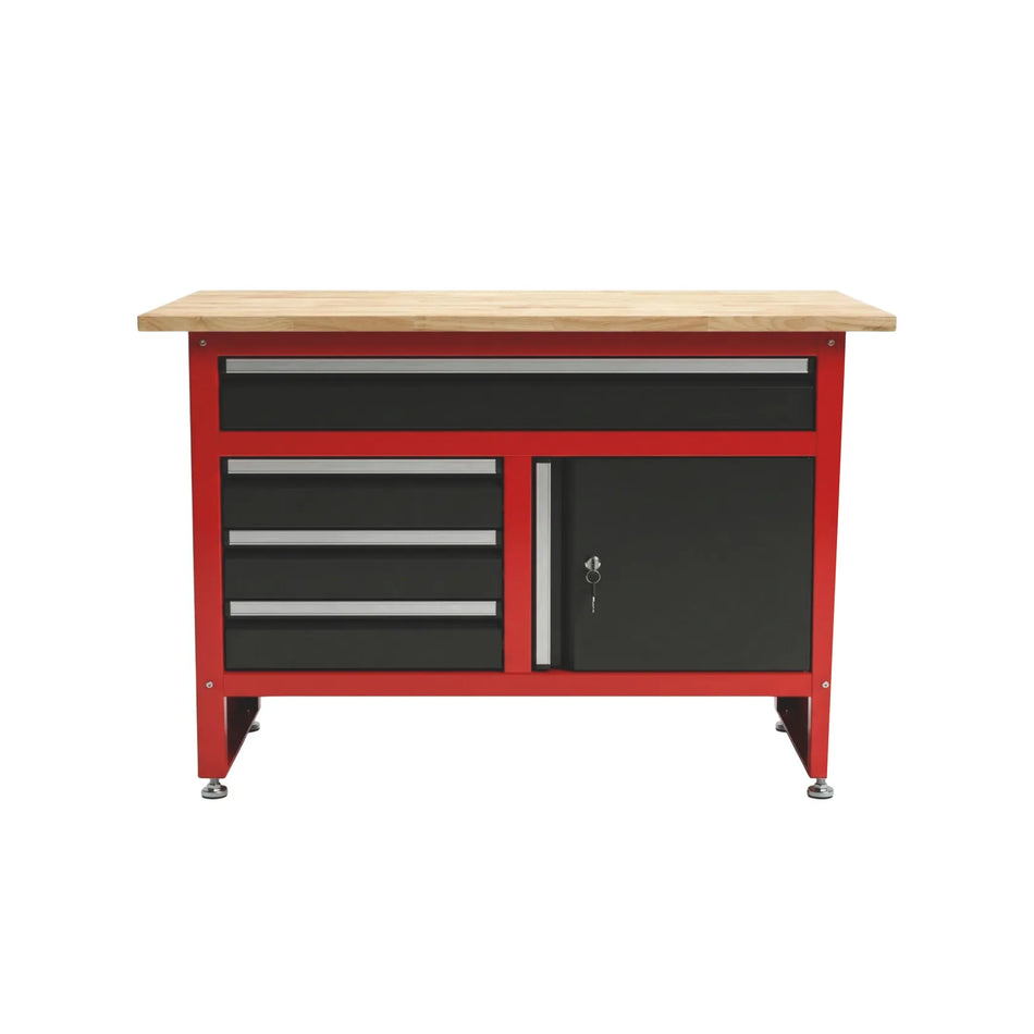 AWTools werkbank met 4 laden en 1 kast 120x60x85 cm