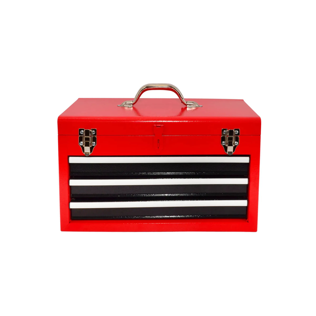 AWTools metalen gereedschapskist met 3 laden en bovenvak 450x240x270mm
