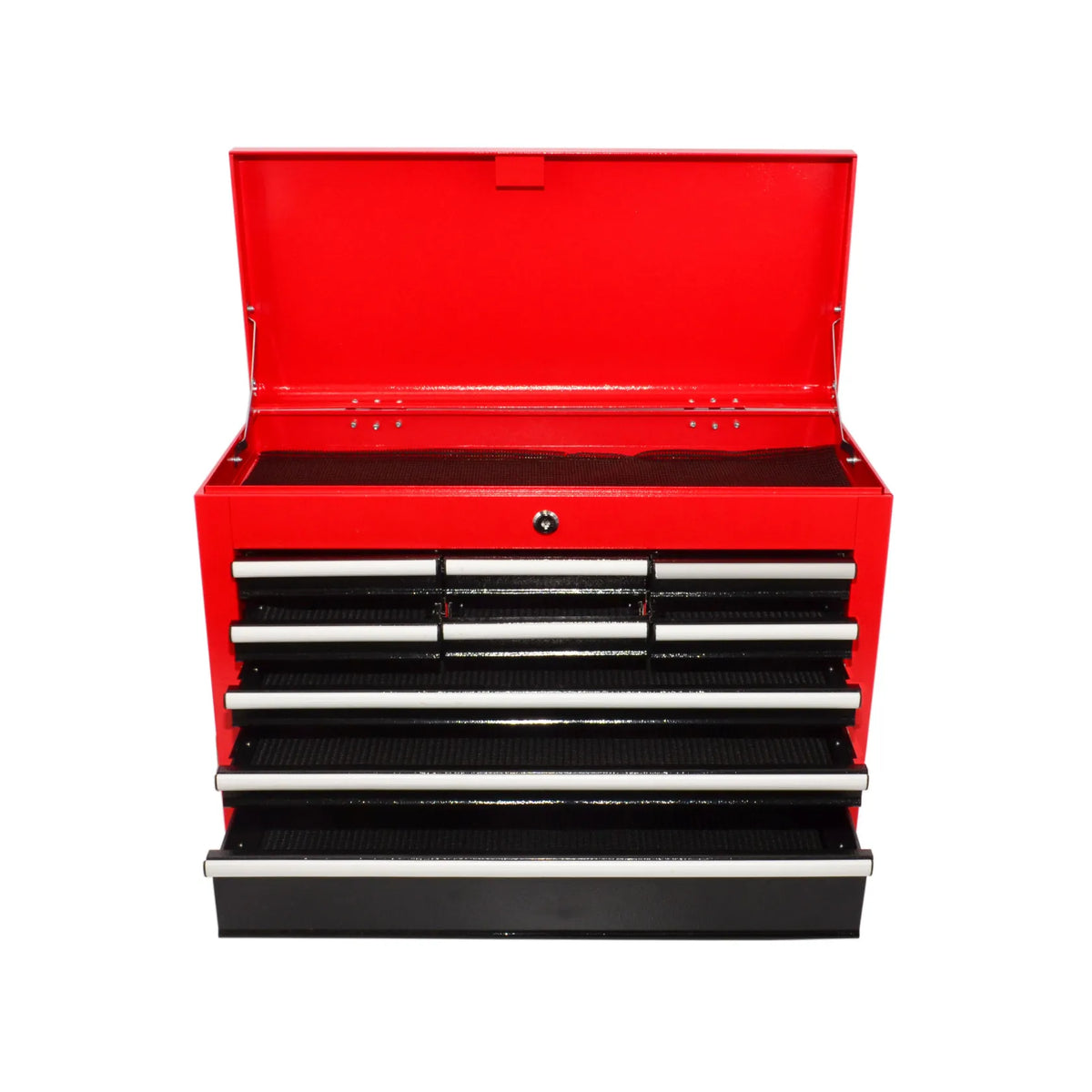AWTools metalen gereedschapskist met 9 laden en bovenvak 600x260x390mm