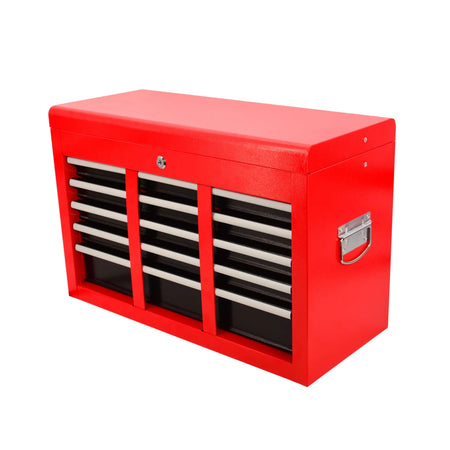 AWTools metalen gereedschapskist met 9 laden en bovenvak 600x260x390mm