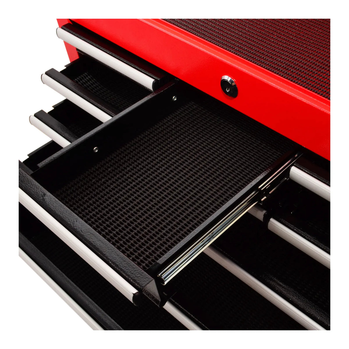 AWTools metalen gereedschapskist met 9 laden en bovenvak 600x260x390mm