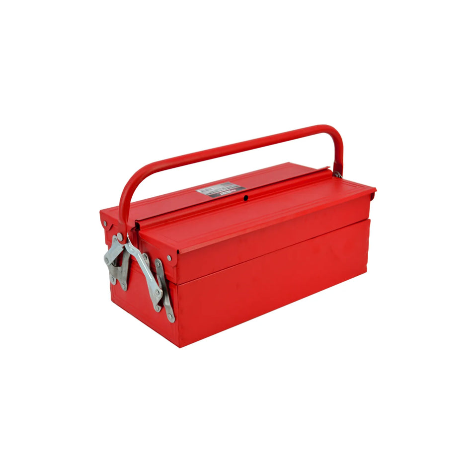 AWTools metalen gereedschapskist met 3 vakken 15x22x53cm