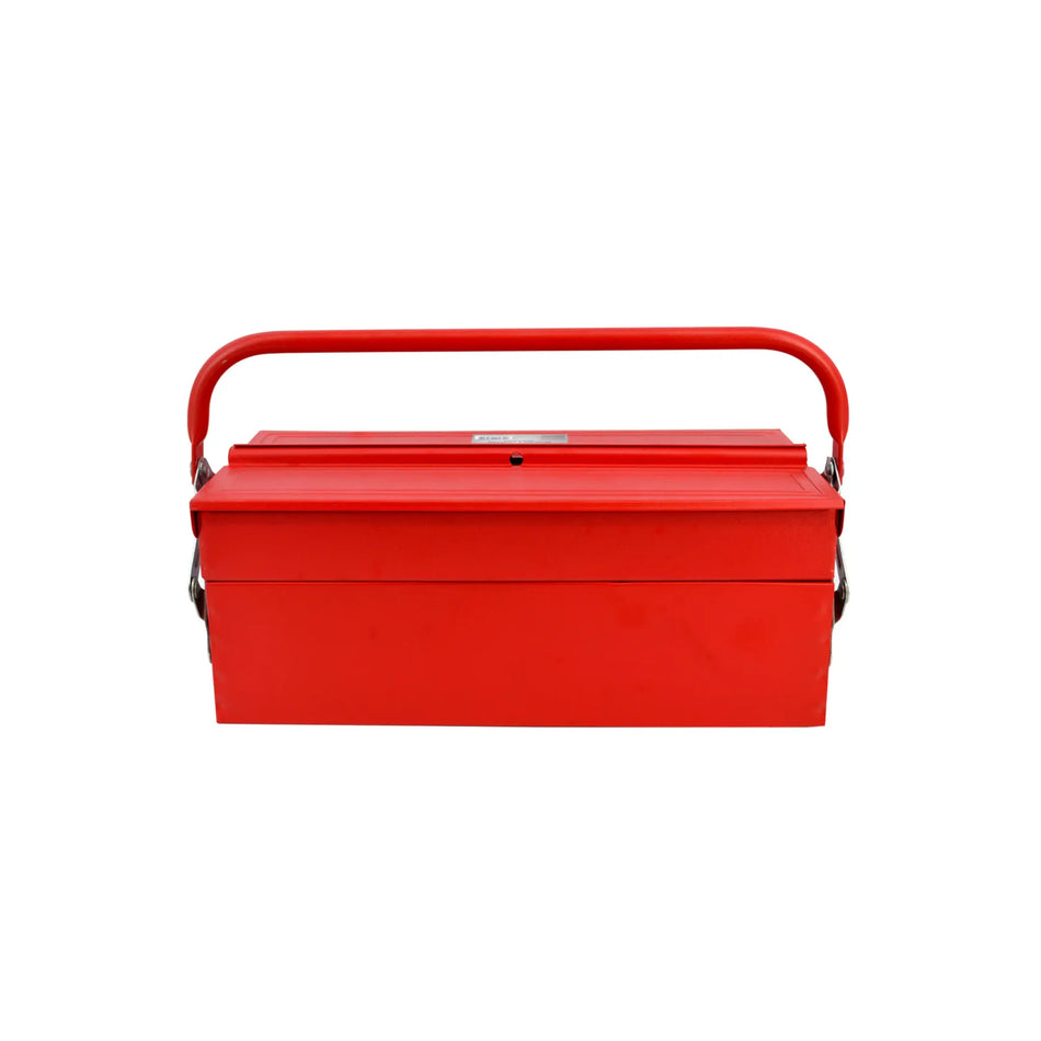 AWTools metalen gereedschapskist met 3 vakken 15x22x53cm