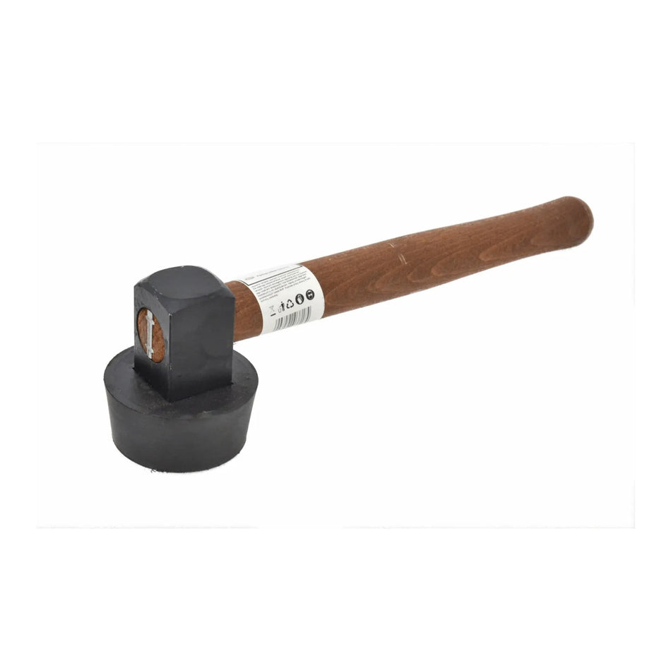AWTools Stratenmakershamer met rubberen kap 1,2 kg 26 cm