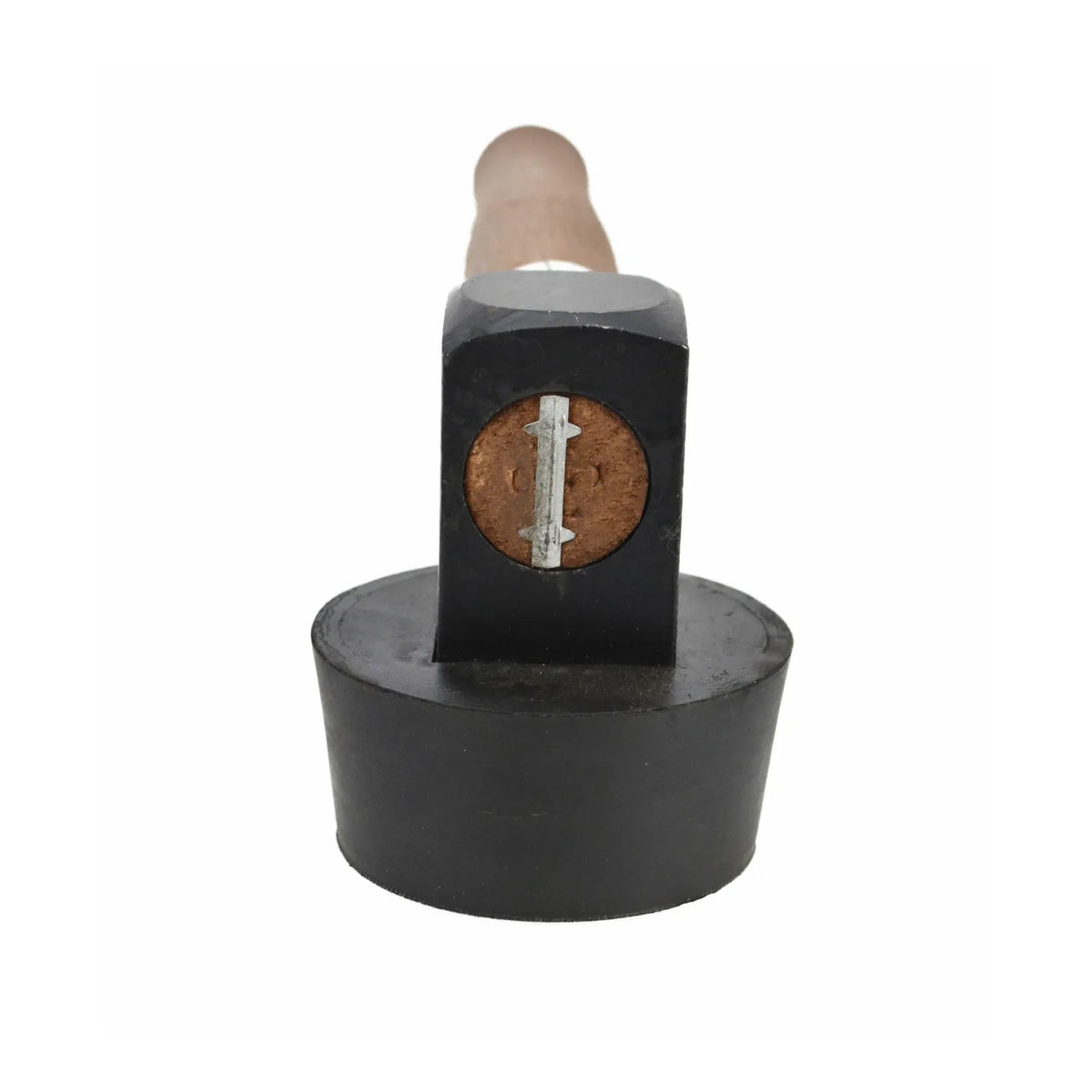 AWTools Rubberen Bestratingshamer 2,4 kg met rubberen slagvlak 10 cm