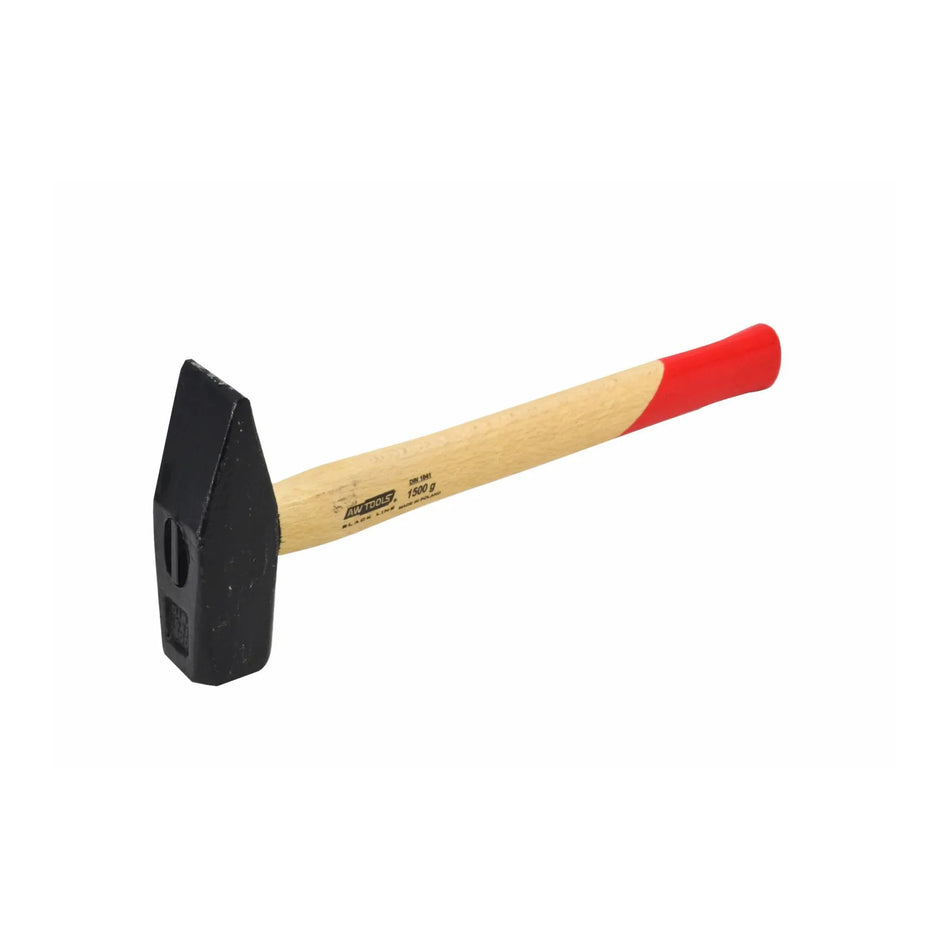 AWTools Slaghamer met gelakte houten steel 1,5 kg Black Line