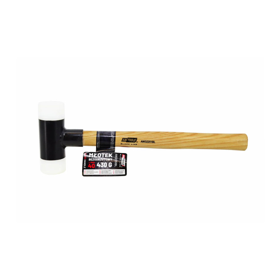 AWTools Terugslagvrije hamer poliurethaan kop 30 mm 318 mm 300 gram