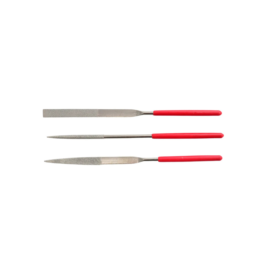 AWTools diamantige vijlen set voor metaalbewerking 3 stuks 160mm