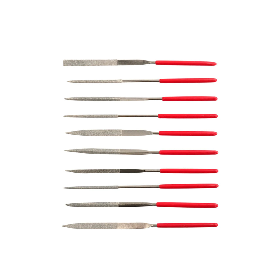 AWTools diamantnaaldvijlen set voor harde materialen 10-delig 140mm