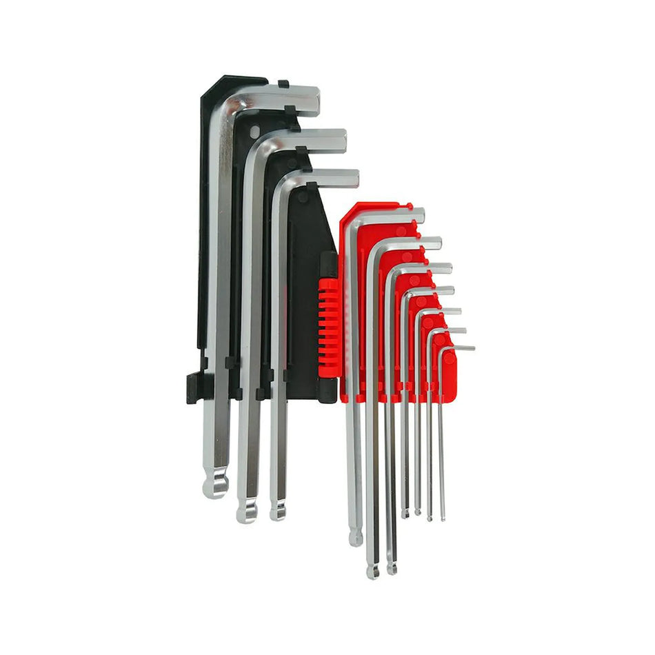 AWTools Imbussleutelset lang met kogelgewricht 2,0 - 12,0 mm 10-delig