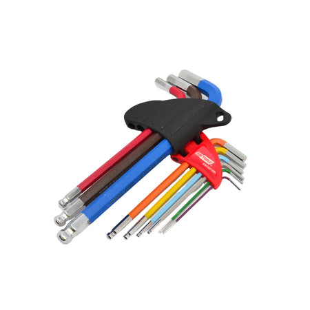 AWTools Imbussleutelset met bolkop CrV 1,5 - 10,0 mm 9-delig Black Line