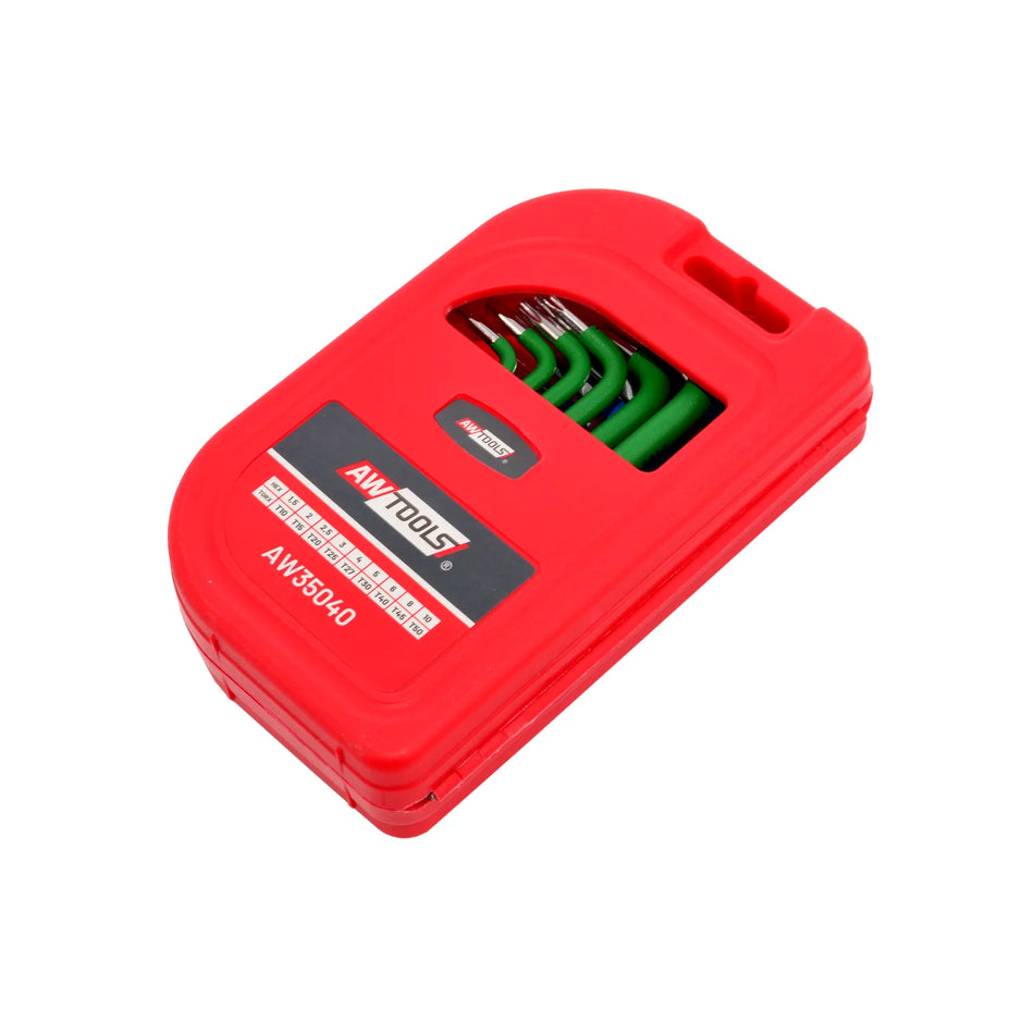 AWTools Imbussleutelset Hex/Torx gekleurd 1,5 - 10 mm 18-delig