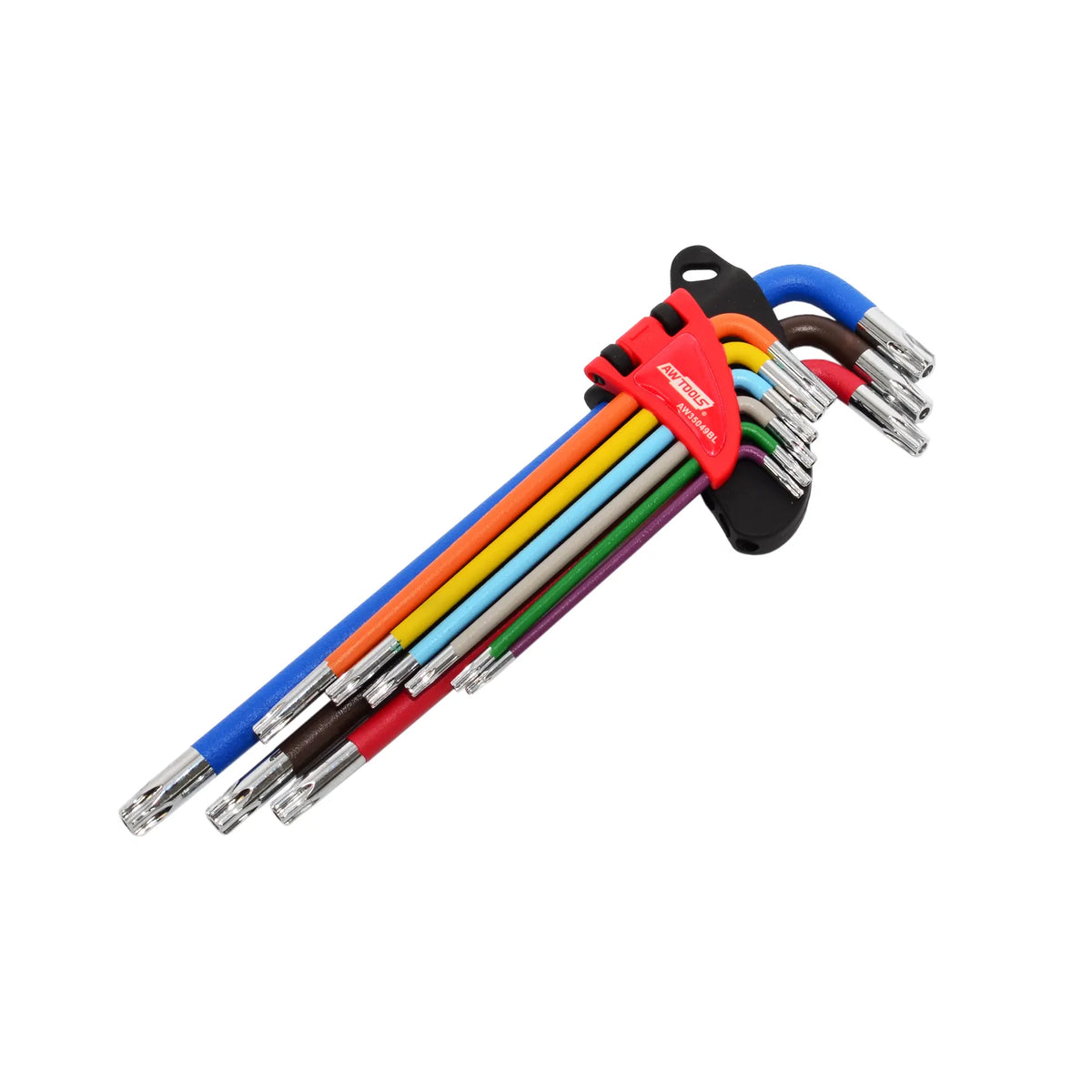 AWTools Lange gekleurde Torx imbussleutelset T10-T50 9-delig